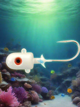 White Glows Blue Bullet Jig With Orange Eyes